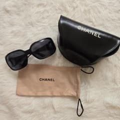 CHANEL ブラック サングラス ケース付き - メルカリ