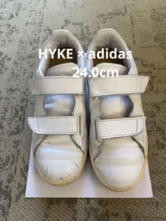【コラボ】HYKE adidas ベルクロ レザースニーカー 24.0cm
