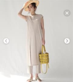 【PLST】ロングスリットチュニックT＋リネンブレンドスティックパンツのサムネイル