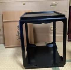 割引❗️「祖」 一閑塗 高麗卓 塗師 川表完 共箱 茶道具 （601あ①） 茶道具 塗師 川瀬表完 黒一閑 高麗卓 木製 黒塗 水指棚 共箱 - メルカリ