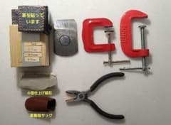 新品【自作】手のひらサイズ　竹細工用 厚み調整 ミニ銑（せん） 竹ひご作に　鉋刃のサムネイル