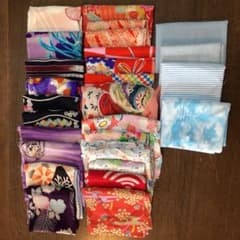 着物古布（絹）と端切れ（綿）のサムネイル