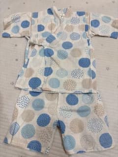 甚平　男の子　水玉　水色　100のサムネイル