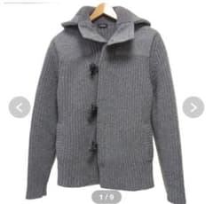 JILSANDER ダッフルニットジャケットイタリア製　ネイビーウールジャケットのサムネイル