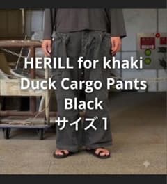 HERILL for khaki Duck Cargo Pants Black1 - メルカリ