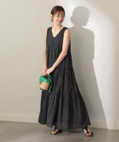 ne Quittez pas×BEAMS ドットギャザー ノースリーブワンピース ne Quittez pas ドットギャザー ノースリーブワンピース - メルカリ