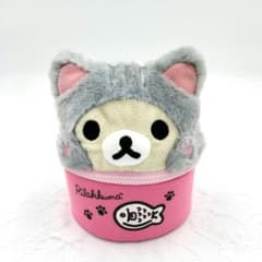 고리락쿠마 한가로이 고양이 통조림 바우치 소품 넣어