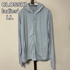 CLOSSHIクロッシー　レディース　パーカー　　長袖　ジップアップ　ブルーLL