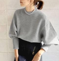 JANE SMITH Plage バルーンスリーブニット グレー - メルカリ