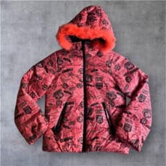 00s archive ロゴプリントファージャケット 光沢短丈 平成ギャルy2k