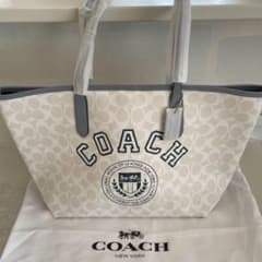 COACH コーチ トートバッグ ダーク ホワイト ブルーのサムネイル