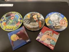 ONE PIECE サボ　サンジ✖️2 ウソップ　ヤマトの缶バッジ 5点セットのサムネイル