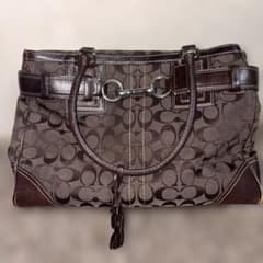 COACH トートバッグ シグネチャー ブラウンのサムネイル