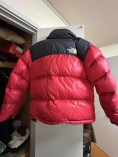 THE NORTH FACE ダウンジャケット レッド ブラックのサムネイル