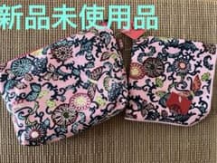 沖縄　紅型 ポーチ 2点セット ピンク 花柄　琉球紅型　紅や　新品未使用のサムネイル