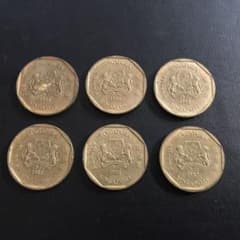 シンガポール硬貨　風水　1ドル　6枚のサムネイル