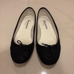 Repetto バレエシューズ ブラック 36 1/2 Repetto レース バレエシューズ ブラック 36 - メルカリ