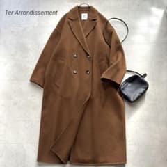 プルミエアロンディスモン カシミヤウールビーバーチェスターコート 36