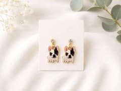 【犬好き必見♡1点限り】フレンチブルドッグ ピアス 犬モチーフ アクセサリーのサムネイル