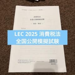 LEC 消費税法2025 全国公開模擬試験 - メルカリ