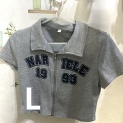 NARIELE 1993 ジッパー付きTシャツ Lサイズ グレーのサムネイル
