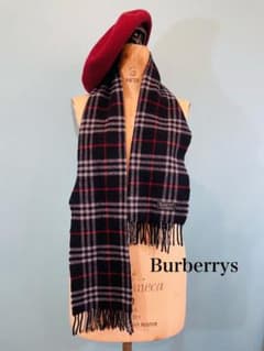 BURBERRYS  バーバリー　マフラー　ネイビー　紺のサムネイル
