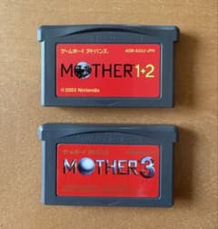 未使用に近い mother1+2 mother3 ゲームボーイアドバンス MOTHER 1+2 & MOTHER 3 ゲームボーイアドバンス用ソフト - メルカリ