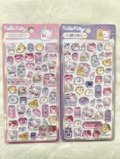【正規品】お値下げ中！　サンリオ　ハローキティ　3D立体シール　２枚セットのサムネイル