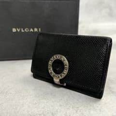 BVLGARI サークルロゴ ブラック レザー コインケース 9388 - メルカリ