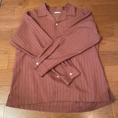 GU オープンカラーシャツ　ストライプのサムネイル