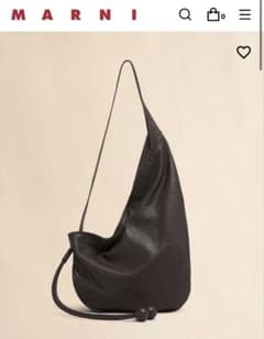 【ステファン】MARNI ナッパレザー スモールホーボーバッグ　ブラウン ステファン様専用】MARNI ナッパレザー スモールホーボーバッグ