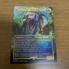 【FOIL】君臨するもの、インドミナス・レックス[REX]日本語、ボーダーレス 君臨するもの、インドミナス・レックス ボーダーレス Foil 英語 - メルカリ