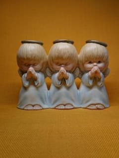 ビンテージ 人形 天使 陶器 置物 インテリア 工芸品 美術品 A2833