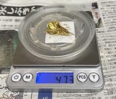 本金箔塊　4.73g 22.7k 金塵のサムネイル