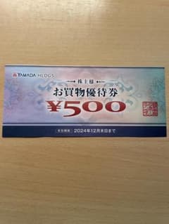 ヤマダデンキ株主優待券 ¥500券１枚のサムネイル