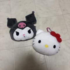 산리오 키티 크로미 페이스 파우치 열쇠 고리
