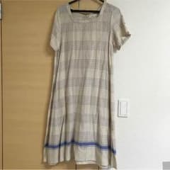 SM2 リネン混（麻50 綿50）チェック ワンピースのサムネイル