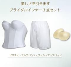 ブライダルインナー 3点セット ビスチェ フレアパンツ パッド C70のサムネイル