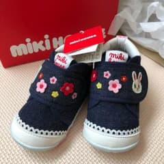 ミキハウス ／ ファーストシューズ 12.0㎝ デニム うさぎ 可愛い 女の子のサムネイル