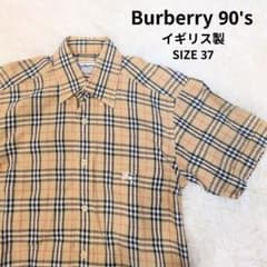イギリス製 Burberry 90's ホースマーク ノバチェック 半袖シャツ イギリス製 Burberry 90's ホースマーク ノバチェック 半袖シャツ
