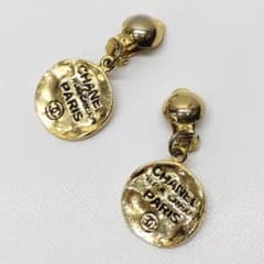 オールド CHANEL シャネル カンボン イヤリング ヴィンテージ 両耳 