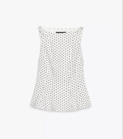 zara ドット柄 ペプラム リボン トップスのサムネイル