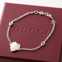 GUCCI グッチ ハートチャーム ブレスレット シルバー925 GG新品未使用のサムネイル