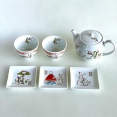 カレルチャペック 鳥獣戯画 後手急須 紅茶碗 角豆皿 豆皿 全6点 未
