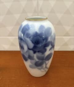 大倉陶園 ブルーローズ 花瓶 フラワーベース15㎝ - メルカリ