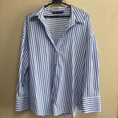 ZARA ボーダーカッターシャツ レディースのサムネイル