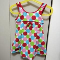 女の子用水着 ワンピース 水玉模様 120cmのサムネイル