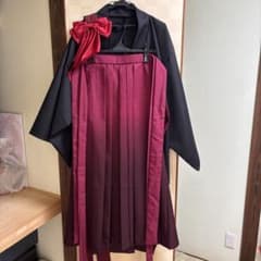 袴セット ブラック×ボルドー 書道パフォーマンスのサムネイル