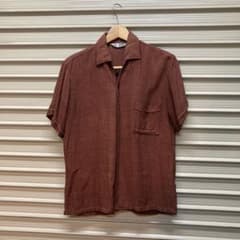 50s 60s  レーヨン　オープンカラー　半袖のサムネイル