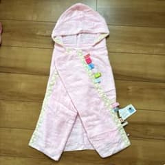 【新品未使用】クレシェンド　にぎにぎ フード付きバスタオル　ブルーのサムネイル